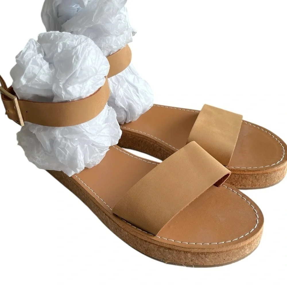 NWOT ASOS DESIGN Forlong chunky flatform cork sandals in natural UK 7/US 9